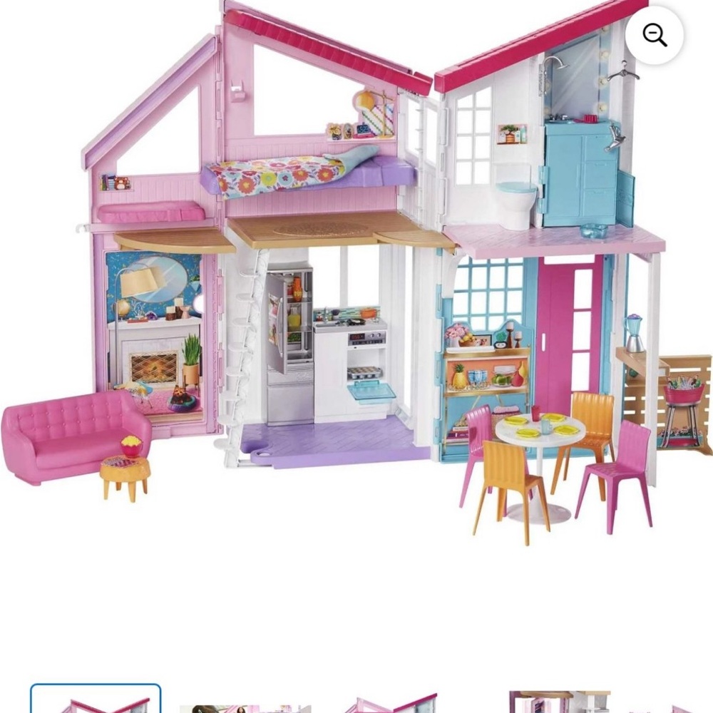 Barbie Pink and Blue Malibu Dollhouse with Accessories